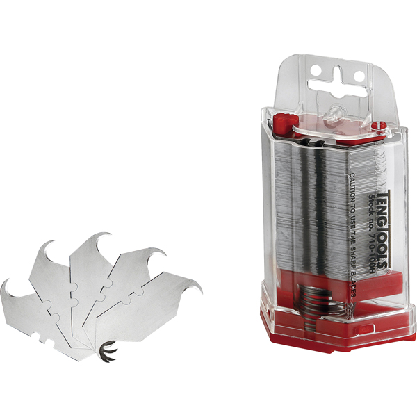50MM HOOK/HORN UTILITY KNIFE BLADES - 100PACK